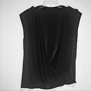Maurice’s Deep V Neck Black Polyester Top